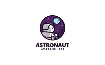 Style de logo de mascotte d&amp;#39;astronaute