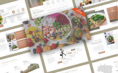 Deliziona Food Culinary Шаблон PowerPoint