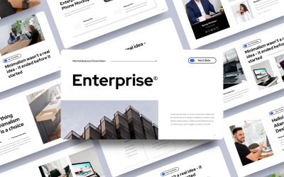 Enterprise — nowoczesny biznesowy szablon Keynote