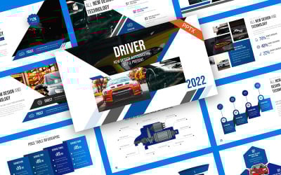 Fahrer Automotive PowerPoint-Vorlage