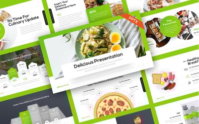 Köstliches Essen kulinarische PowerPoint-Vorlage