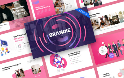 Modèle de présentation de brandie marketing