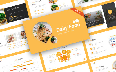 Modèle PowerPoint de nourriture culinaire quotidienne