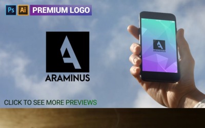 Modello di logo del marchio di una lettera premium