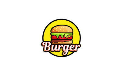 Burger Logo Tasarım Vektör Çizim
