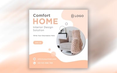 interiérový design Sociální Media banner