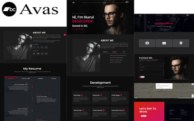 HTML-Vorlage für persönliches Avas-Portfolio