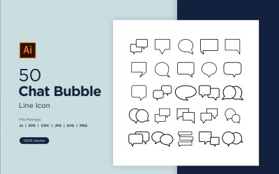 Icône de ligne de 50 bulles