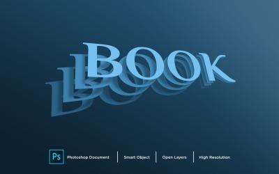 Bok text effekt lager stil designmall