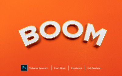 Boom texteffekt lager stil designmall
