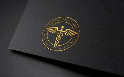 Caduceus-logo - embleem Caduceus-logo-sjabloon