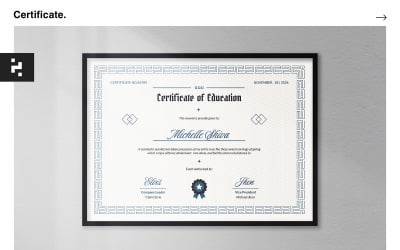 Modello di certificato di istruzione moderna