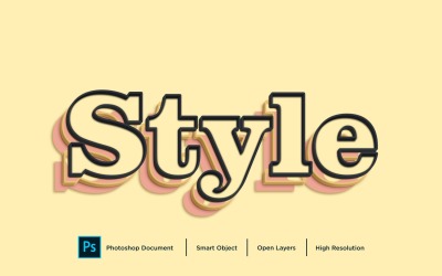 Stil texteffekt lager stil designmall