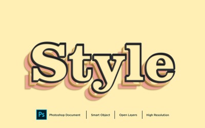 Style Text Effect Layer Style Design Template