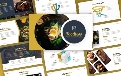 Foodless - Mutfak Çok Amaçlı PowerPoint Şablon