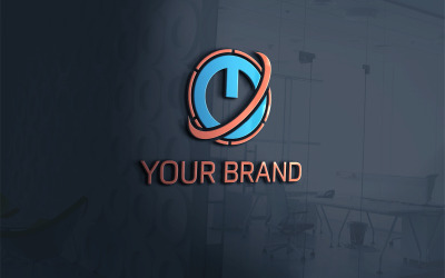 Modelo T-Letter-With-Technology-Logo-Vector