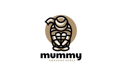 Mumia Prosty Styl Logo Maskotki