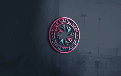 Social-Equipo-Logotipo-Diseño-Vector