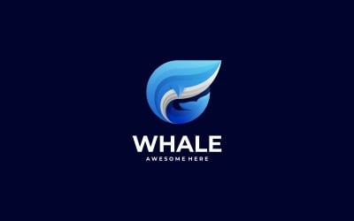 Vector Walvis Gradiënt Logo