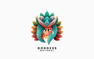 Gradientowe kolorowe logo Goddes