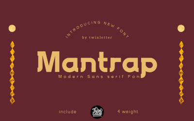 Mantrap temel bir sans serif yazı tipi