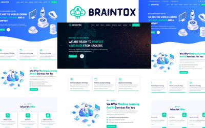 Braintox - Modèle HTML5 d&amp;#39;apprentissage automatique et de science des données