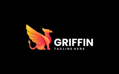 Griffin Logo-Design mit Farbverlauf