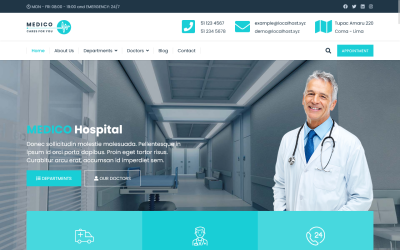 Medico - Joomla 4 &amp;amp; 5 sjabloon voor de gezondheidszorg met vooraf gebouwde websites