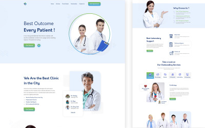 Docex - Klinik Hizmetleri Tek Sayfa HTML Şablonu