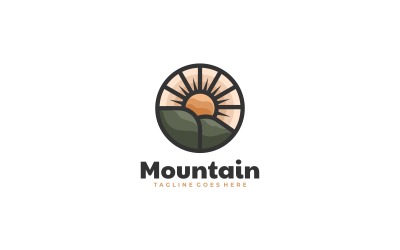 Einfache Logo-Vorlage für Berge