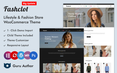 Fashclot – Tema responsivo de loja de moda multifuncional Elementor WooCommerce