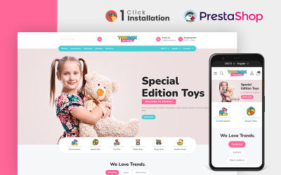 Магазин одежды и игрушек Toybox Prestashop Theme
