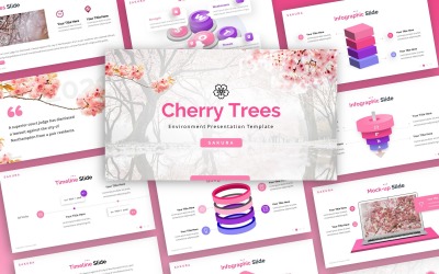 Sakura - багатоцільовий шаблон PowerPoint для навколишнього середовища