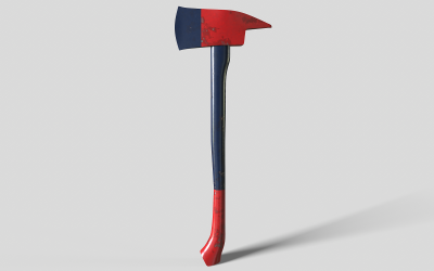 Hache d&amp;#39;incendie Lowpoly modèle 3D
