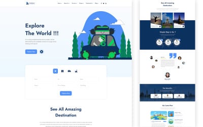 Travelgoo – Einseitige HTML-Vorlage für Reisebüros