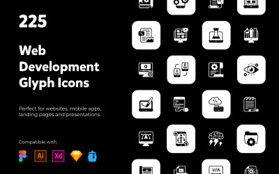 Icone solide di progettazione e sviluppo di app