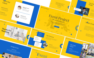 Plantilla de diapositivas de Google para proyecto de evento
