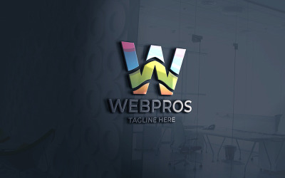 Веб-професіонали буква W шаблон логотипу