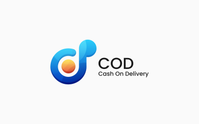 Vector abstrakt bokstavsgradientlogotyp