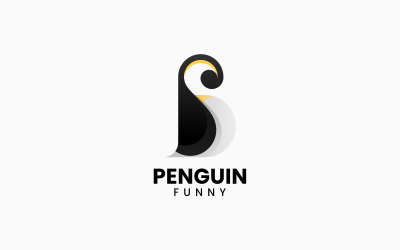 Vector Penguin Gradient Logotyp