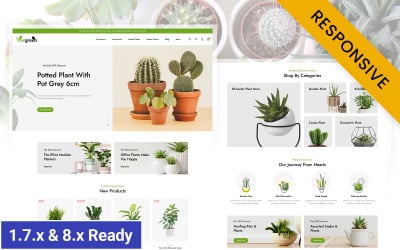 Vergreen – адаптивна тема Prestashop для магазину рослин у горщиках