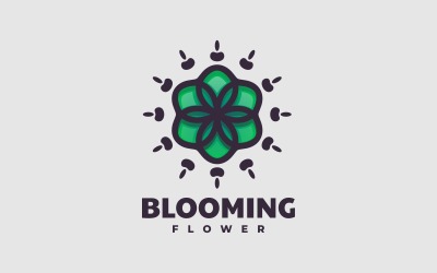 Blooming Flower Simple Logo