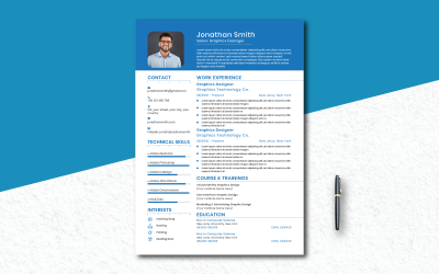 Jonathan Smith grafikdesigner CV-mall