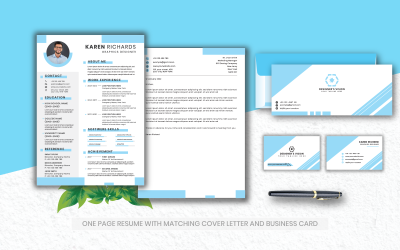 Modello di curriculum per designer grafico Karen Richerds