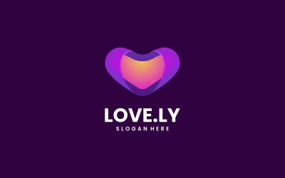 Amore gradiente colorato Logo Design