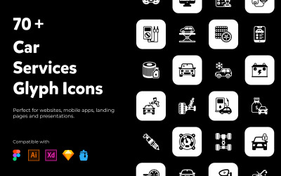 Автомобильные услуги Solid Icons Pack