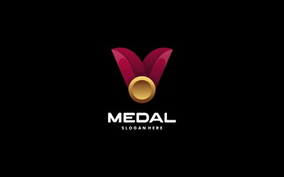 Medalj Gradient Logotypstil