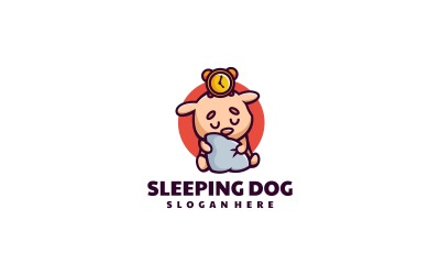 Slapende hond Cartoon-logo