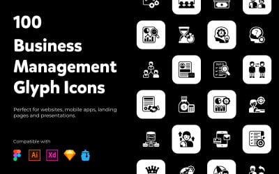 Business Management Glyph Icons