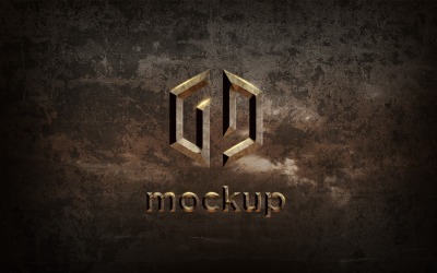 3D-Logo-Mockup mit realistischen Schatteneffekten